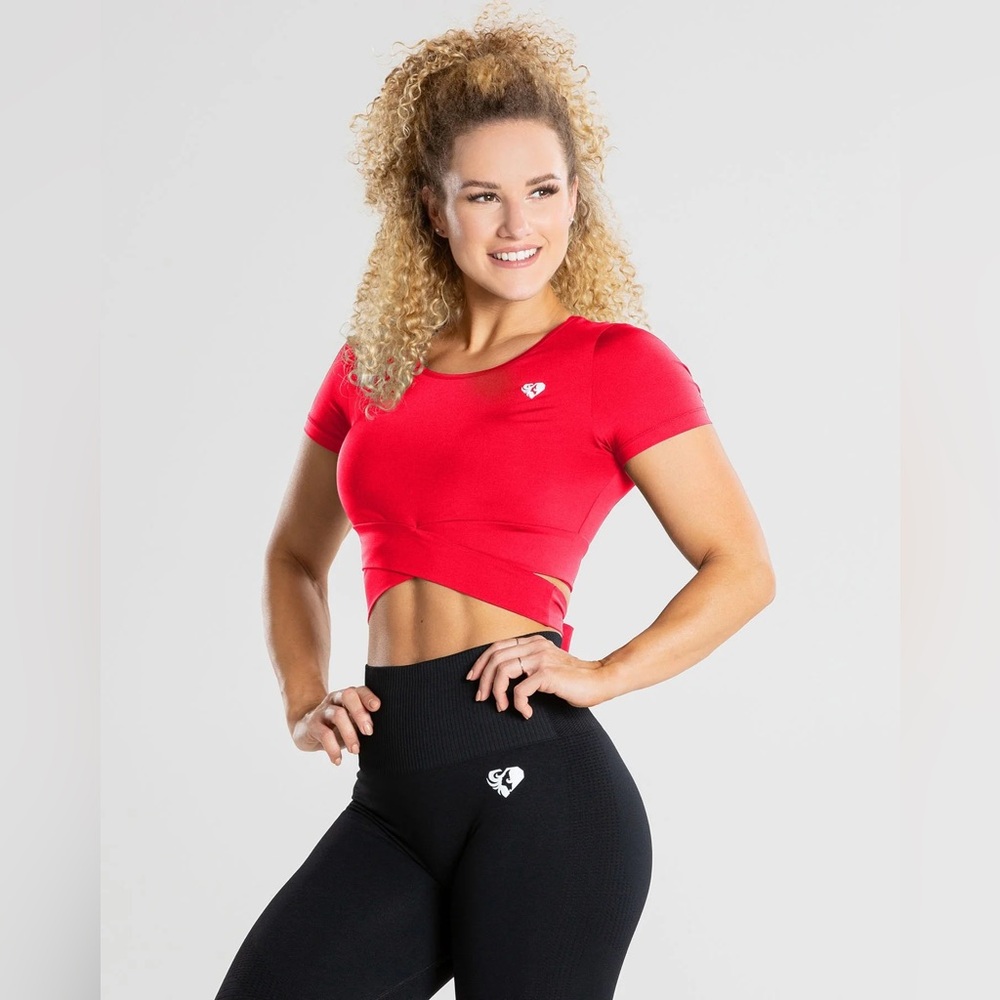 Cropped Red Workout Top